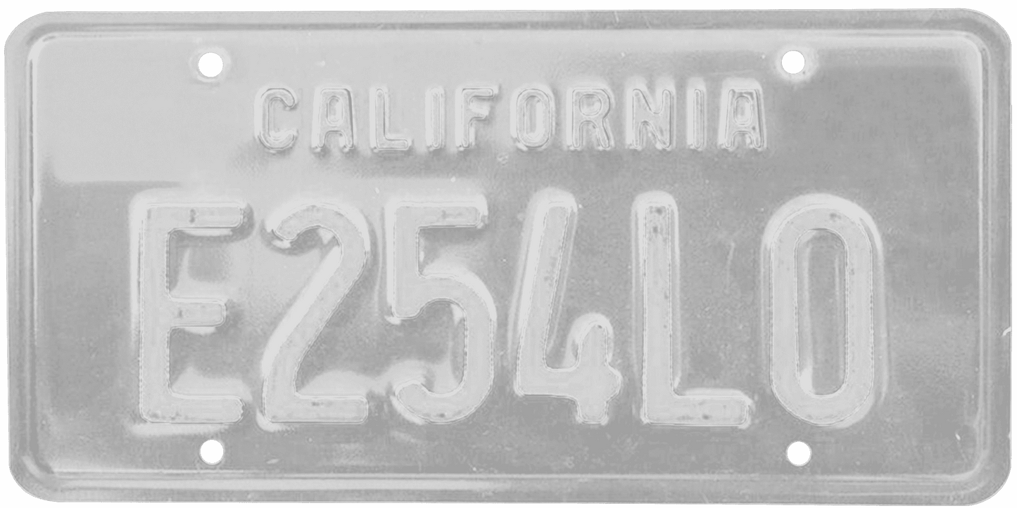 California Legacy License Plate Wrap Kit