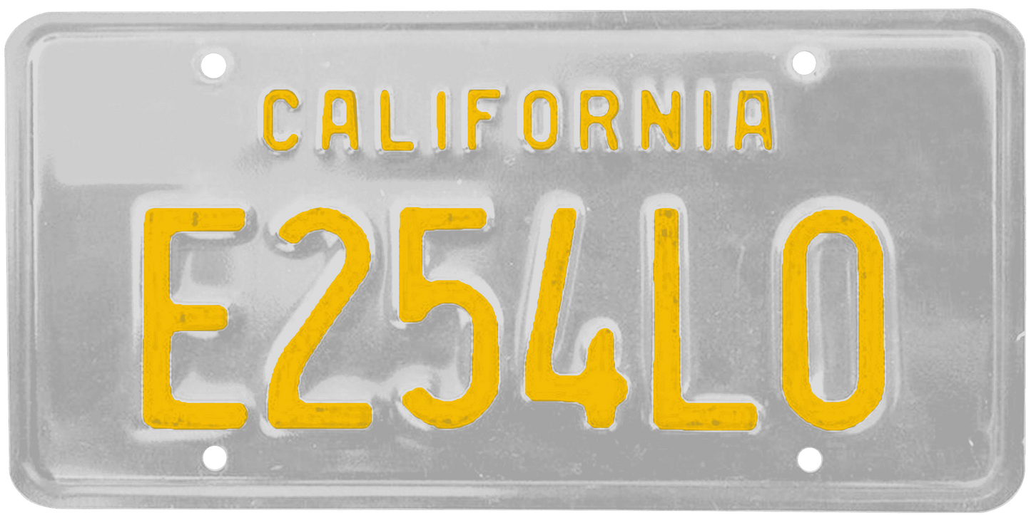 California Legacy License Plate Wrap Kit