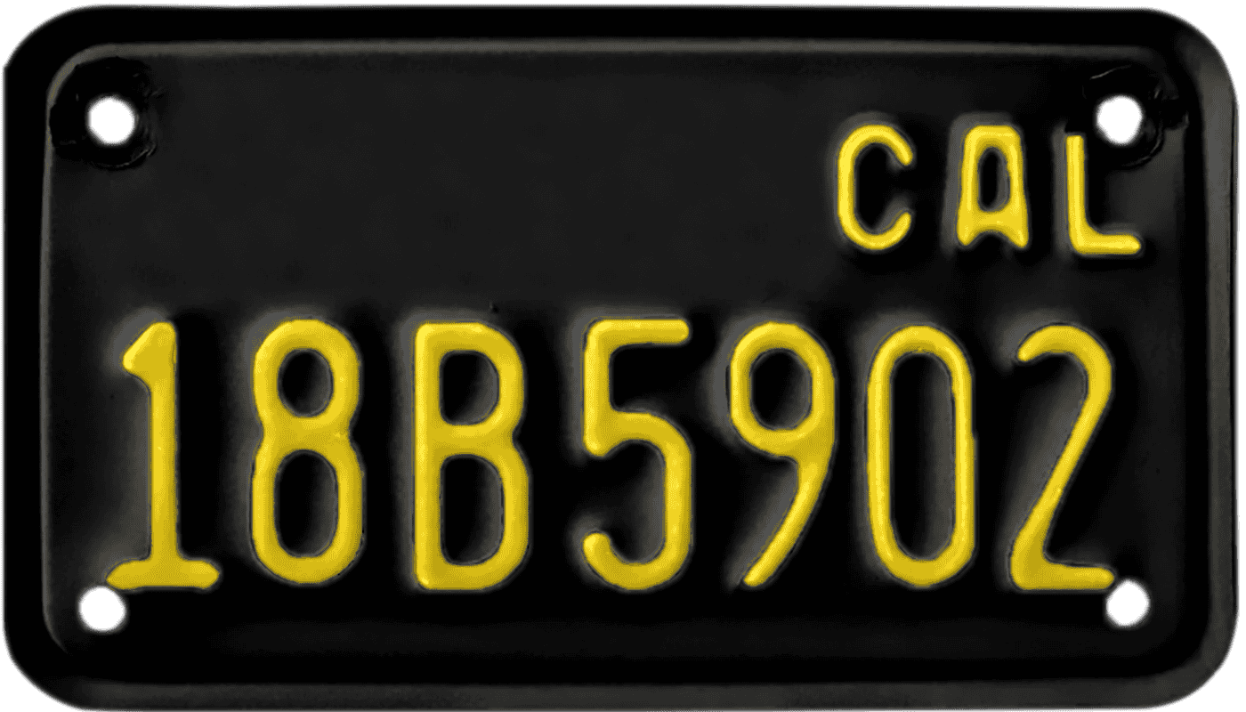 California Motorcycle License Plate Wrap Kit