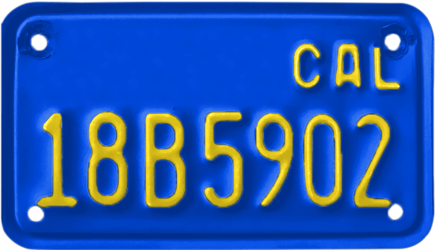 California Motorcycle License Plate Wrap Kit