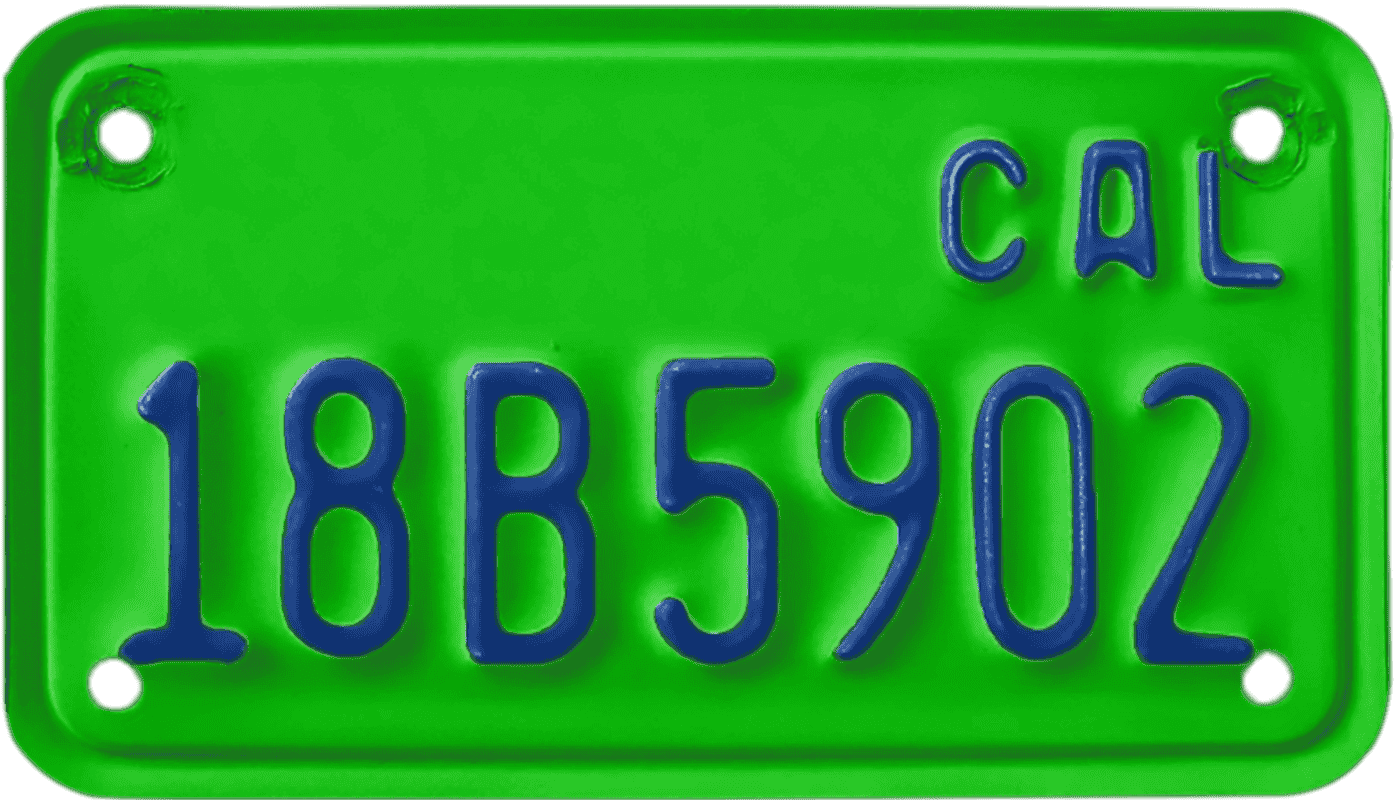 California Motorcycle License Plate Wrap Kit