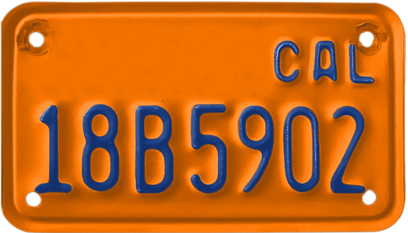 California Motorcycle License Plate Wrap Kit