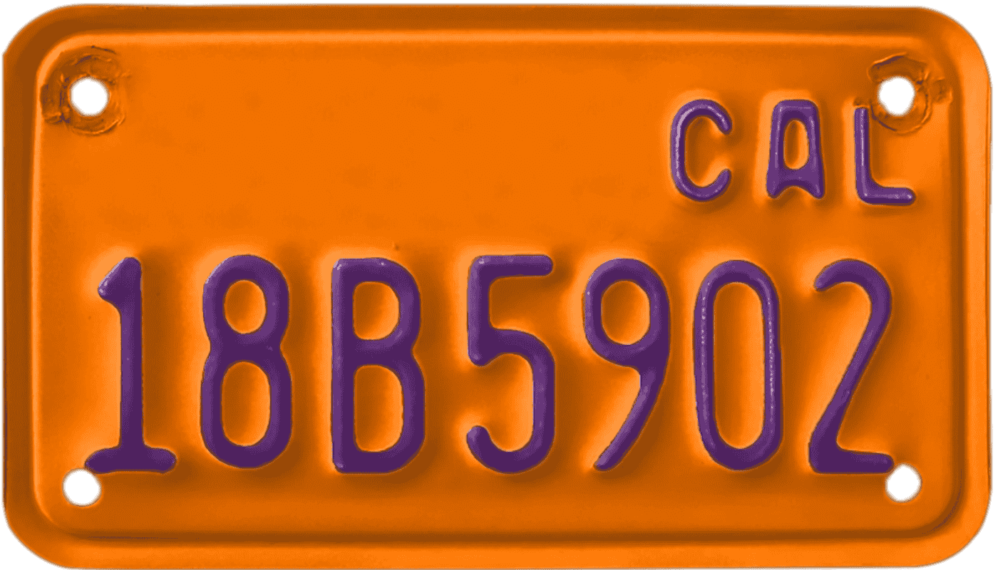 California Motorcycle License Plate Wrap Kit