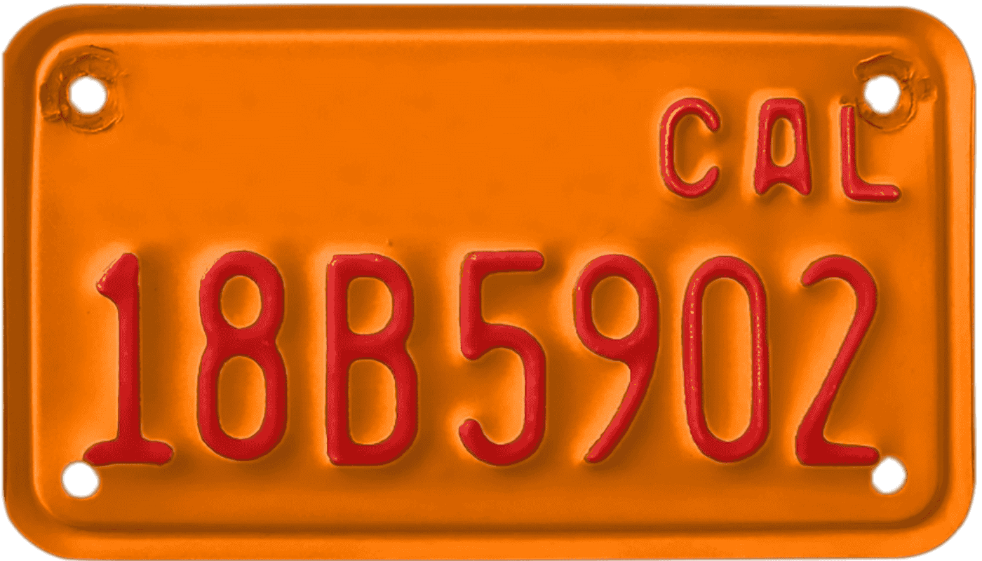 California Motorcycle License Plate Wrap Kit