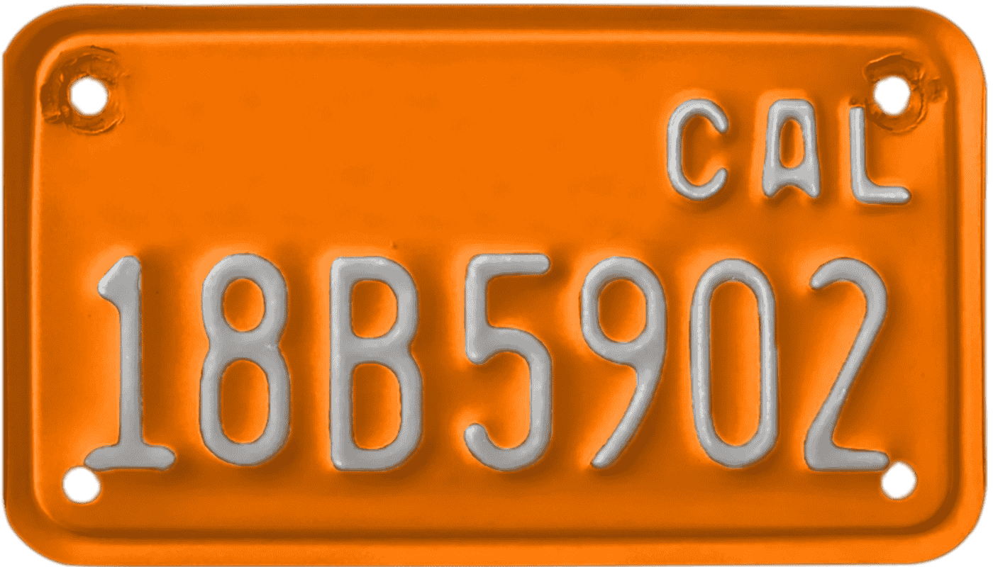 California Motorcycle License Plate Wrap Kit