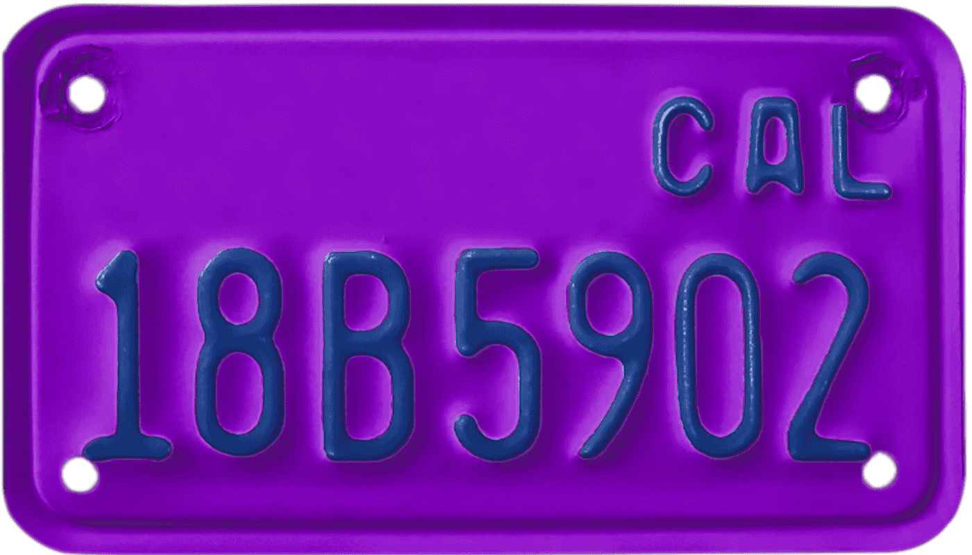 California Motorcycle License Plate Wrap Kit