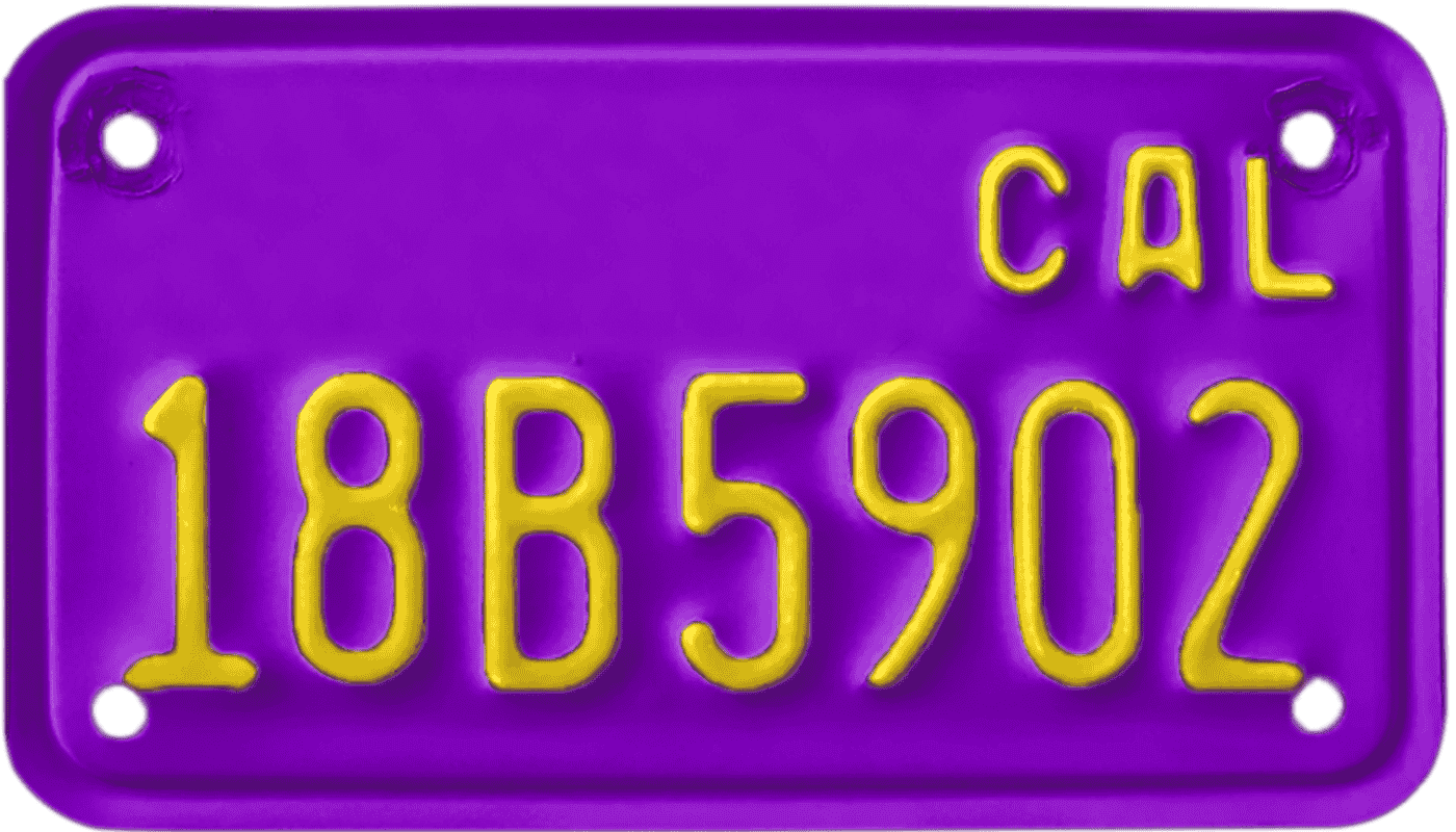 California Motorcycle License Plate Wrap Kit