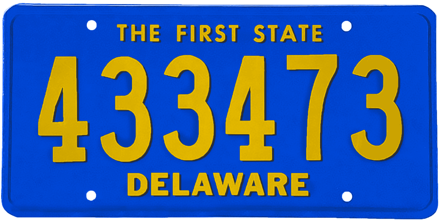 Delaware License Plate Wrap Kit