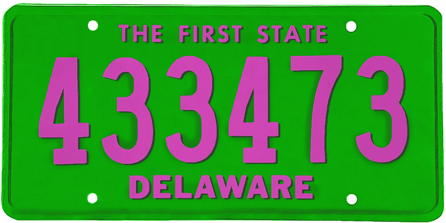 Delaware License Plate Wrap Kit