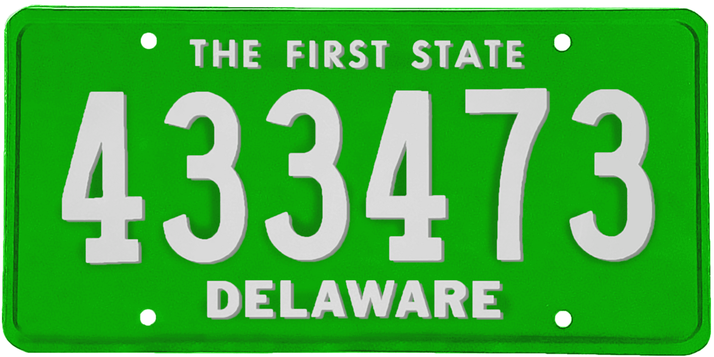 Delaware License Plate Wrap Kit