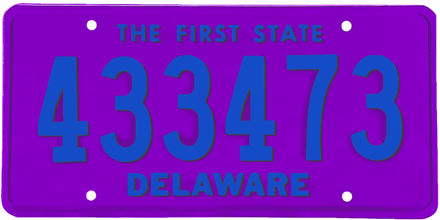 Delaware License Plate Wrap Kit