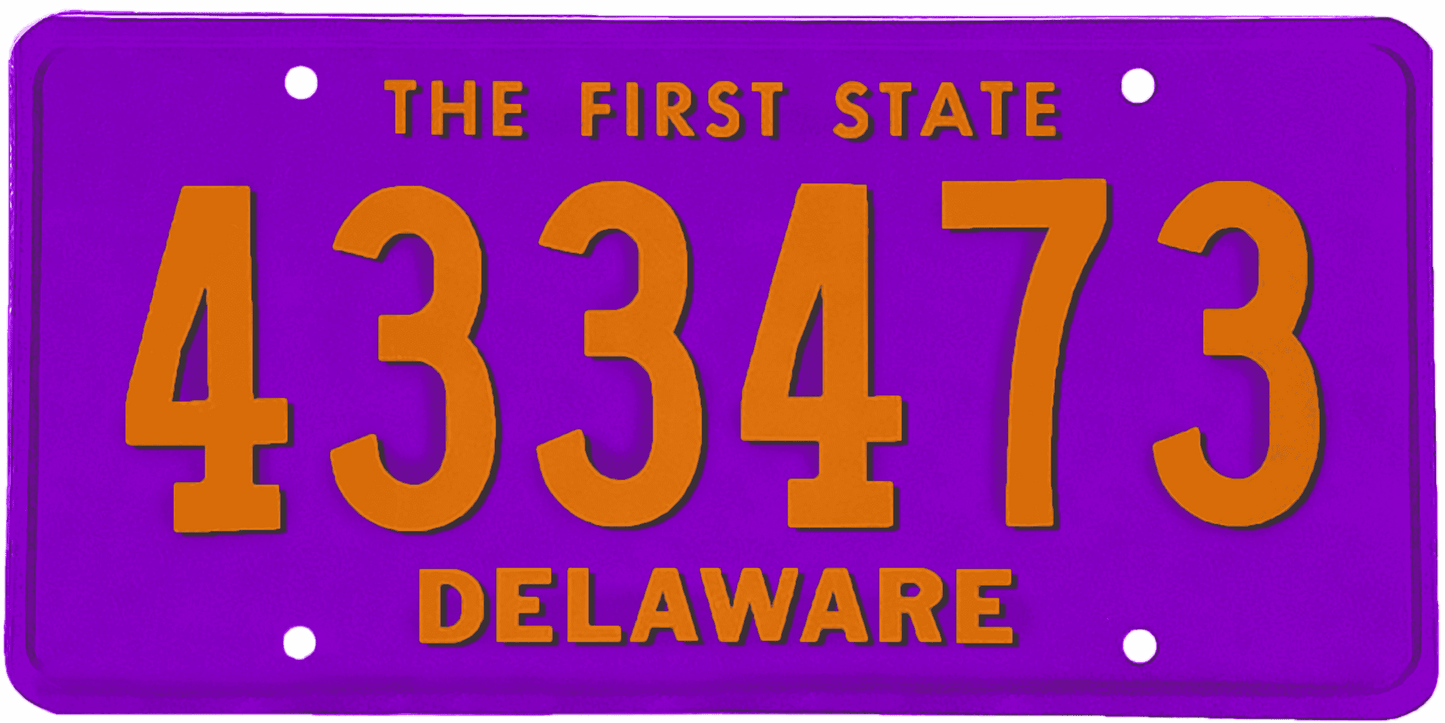 Delaware License Plate Wrap Kit