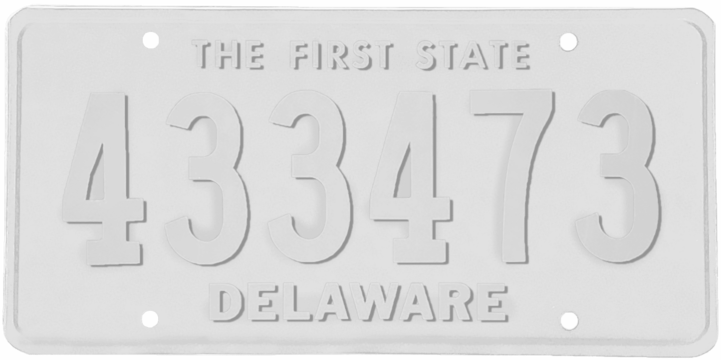 Delaware License Plate Wrap Kit