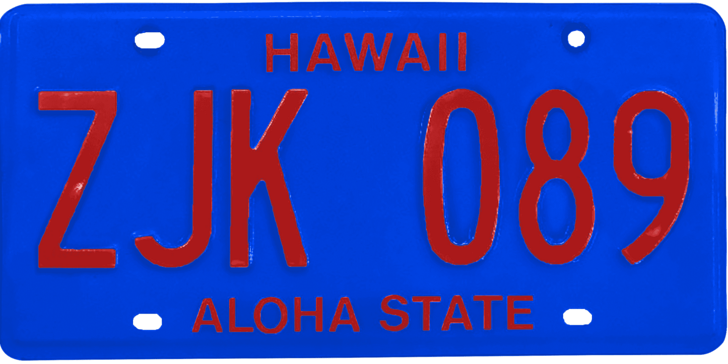 Hawaii License Plate Wrap Kit