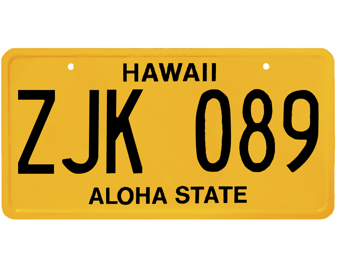 Hawaii License Plate Wrap Kit