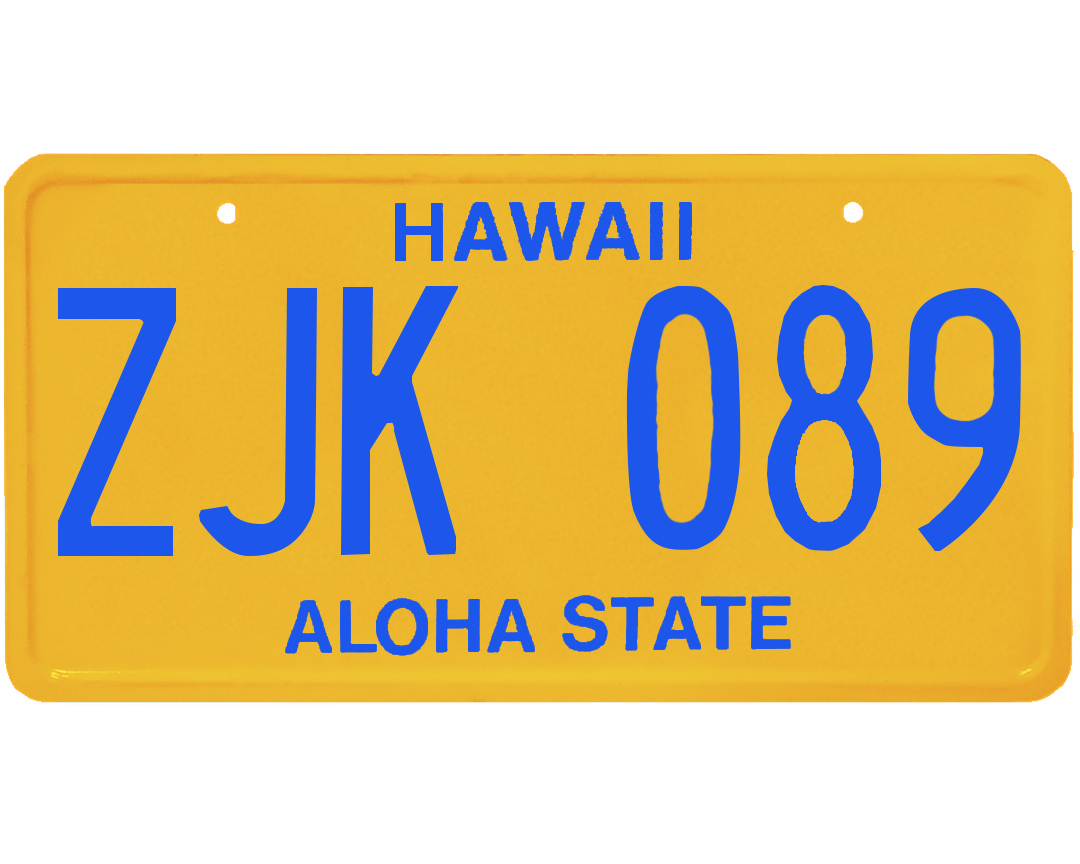 Hawaii License Plate Wrap Kit
