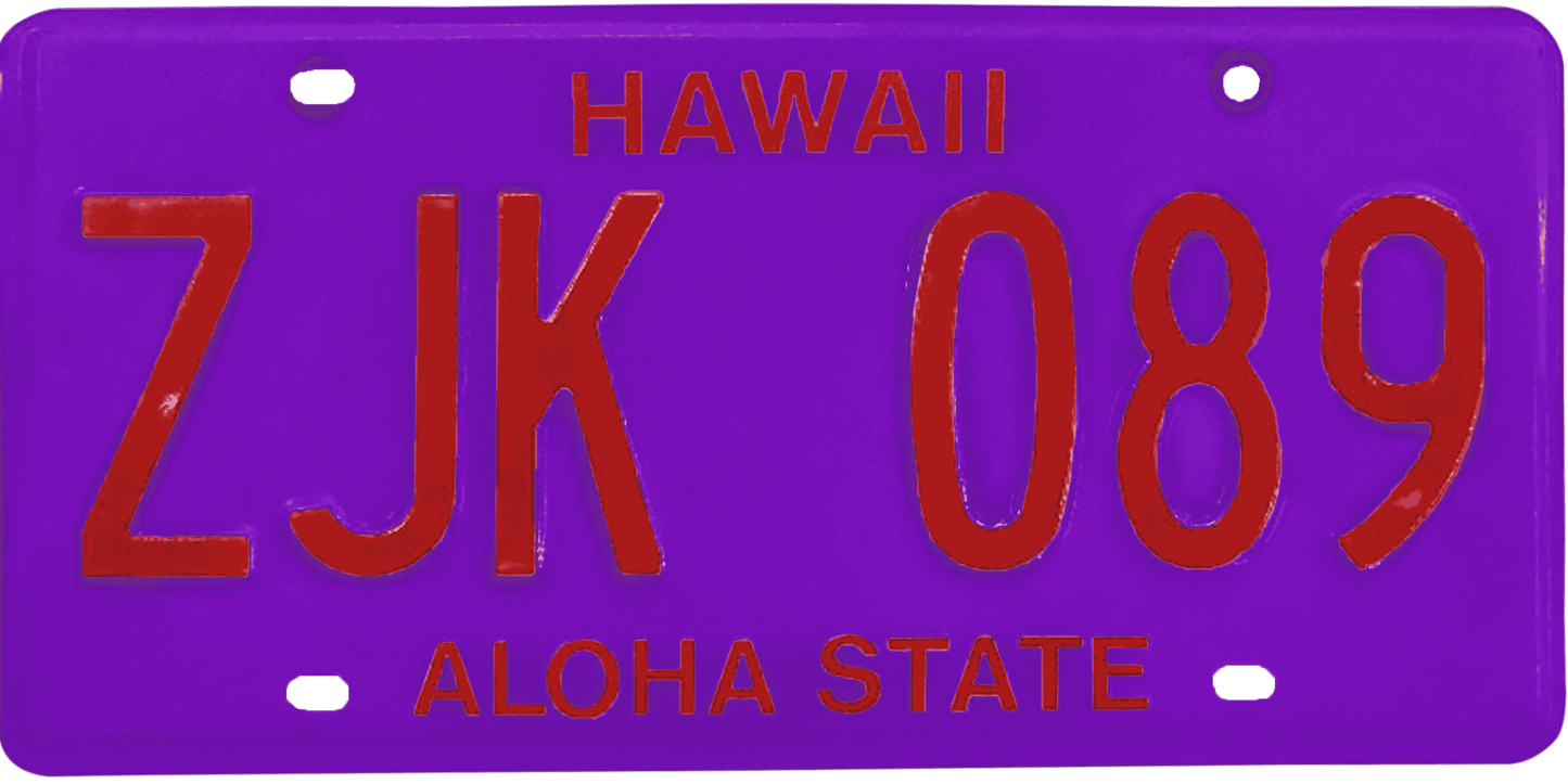 Hawaii License Plate Wrap Kit