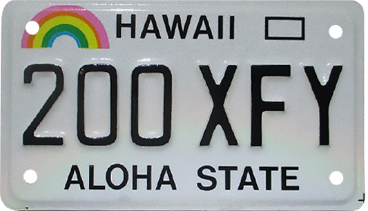 Hawaii Motorcycle License Plate Wrap Kit