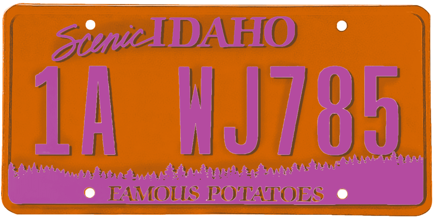 Idaho License Plate Wrap Kit