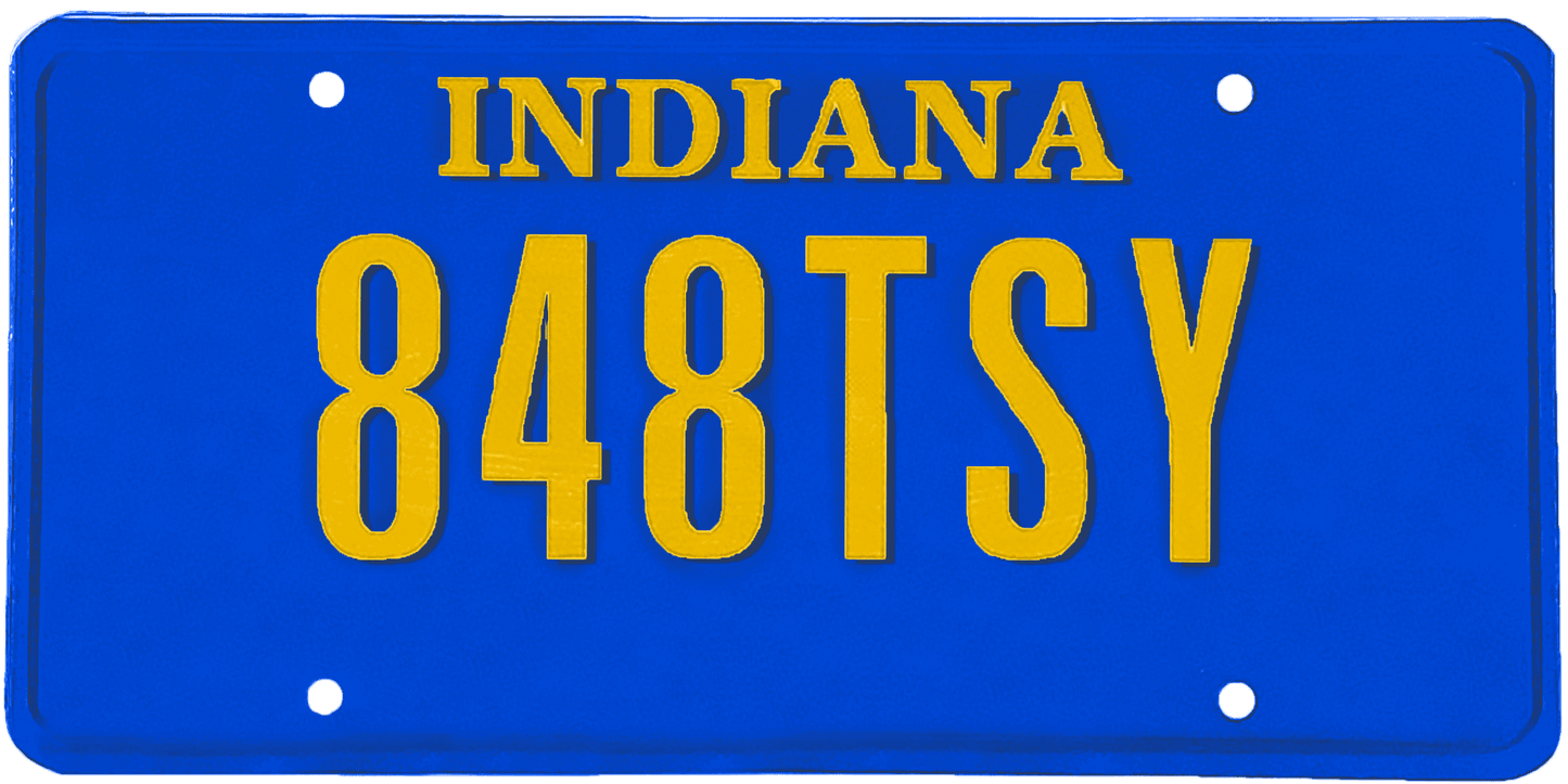 Indiana License Plate Wrap Kit