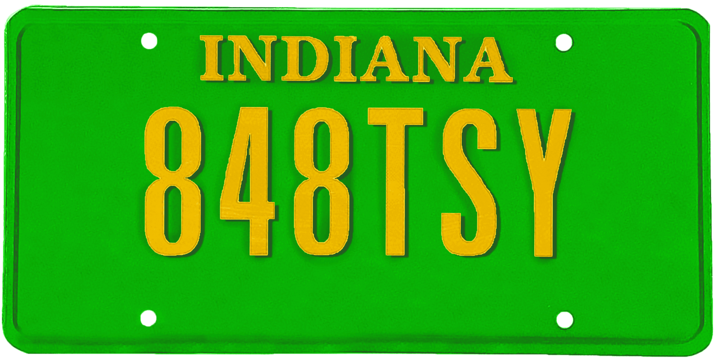 Indiana License Plate Wrap Kit