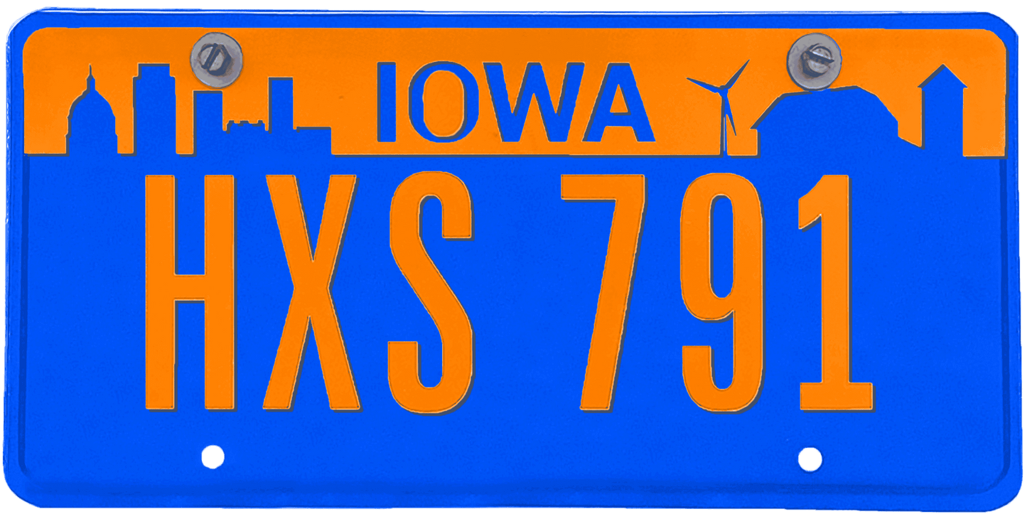 Iowa License Plate Wrap Kit