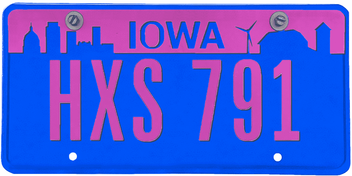 Iowa License Plate Wrap Kit