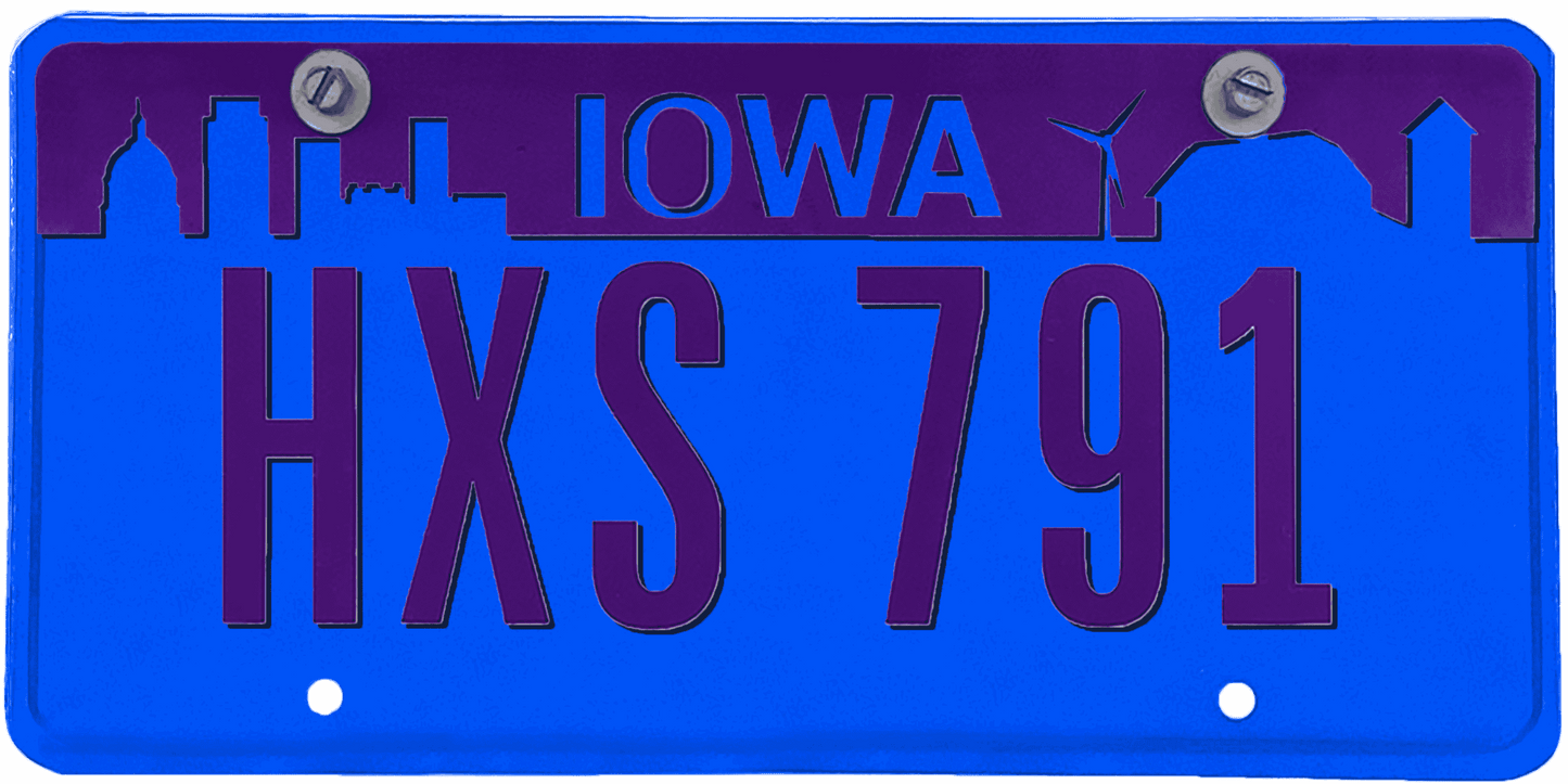 Iowa License Plate Wrap Kit