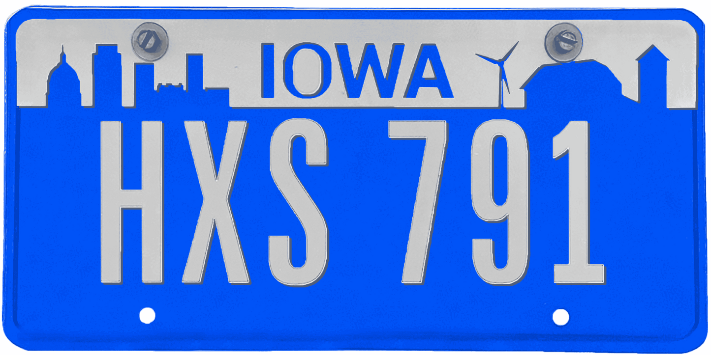 Iowa License Plate Wrap Kit