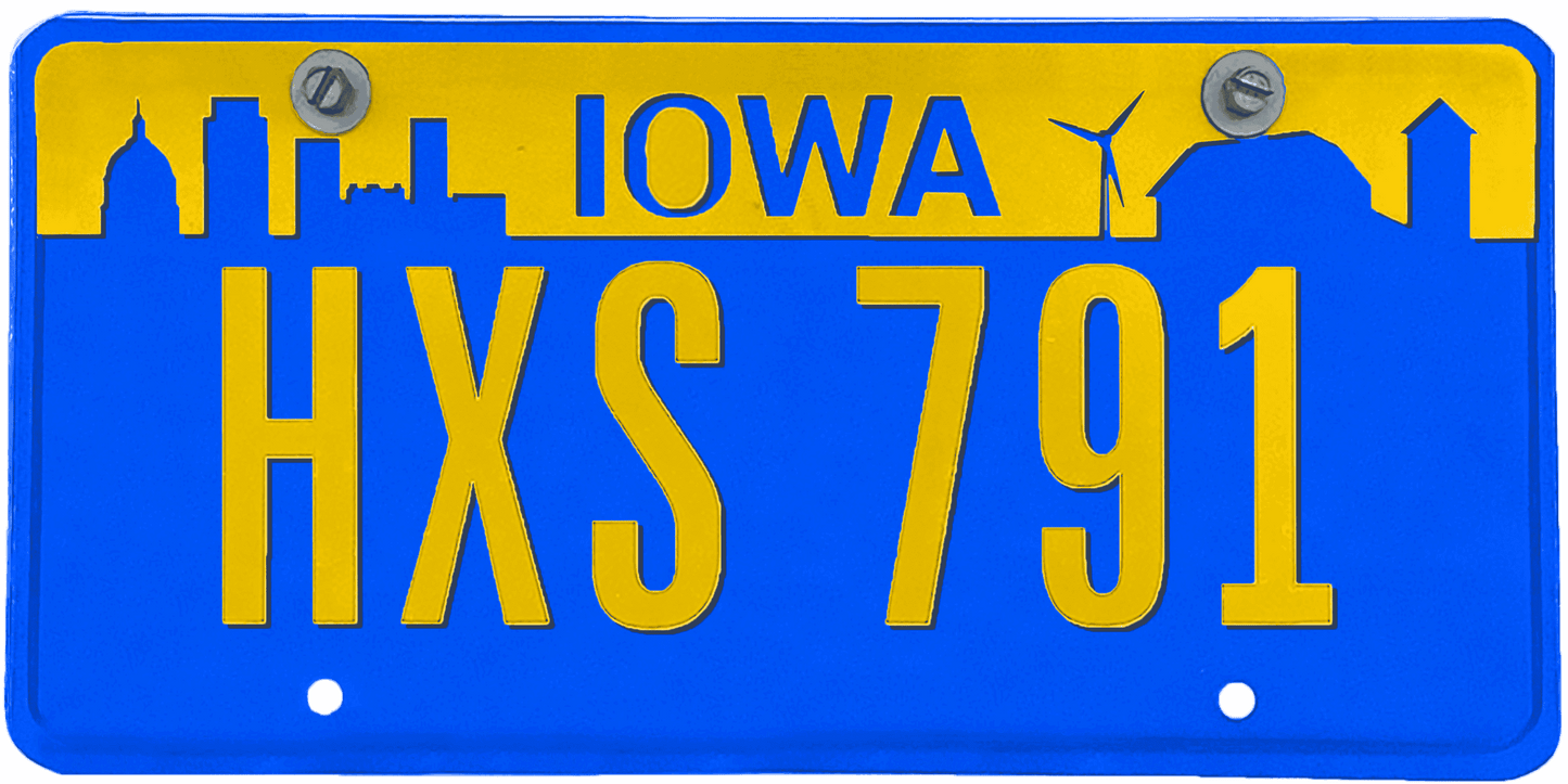 Iowa License Plate Wrap Kit