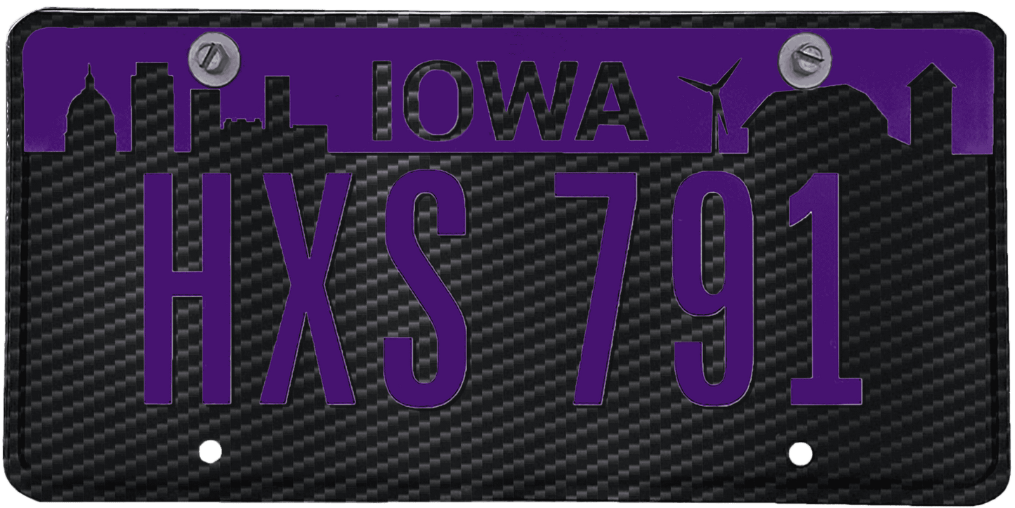 Iowa License Plate Wrap Kit