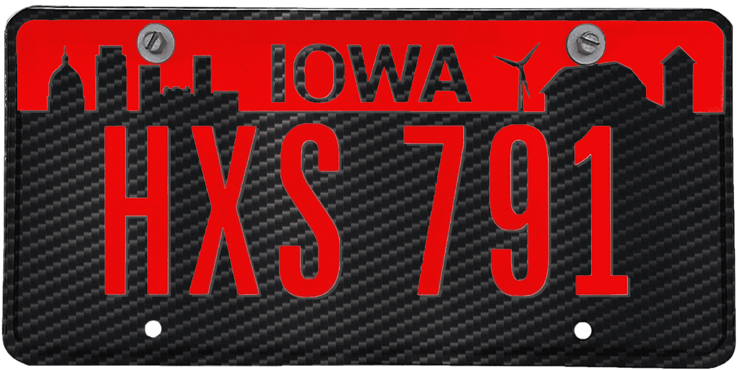 Iowa License Plate Wrap Kit