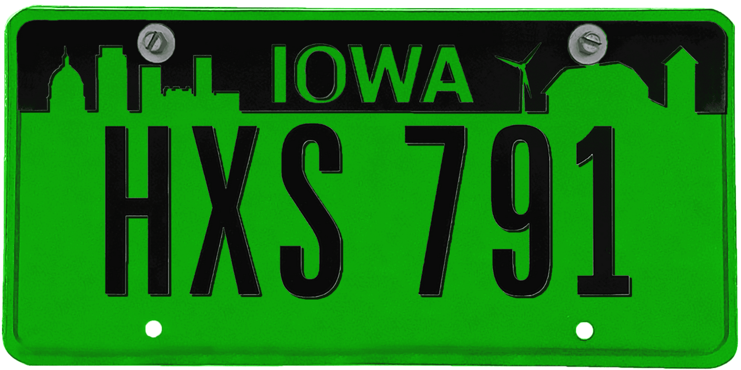 Iowa License Plate Wrap Kit