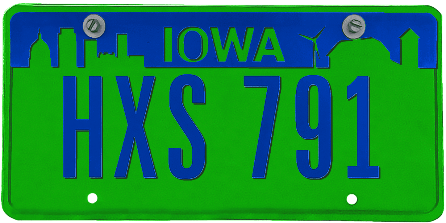 Iowa License Plate Wrap Kit