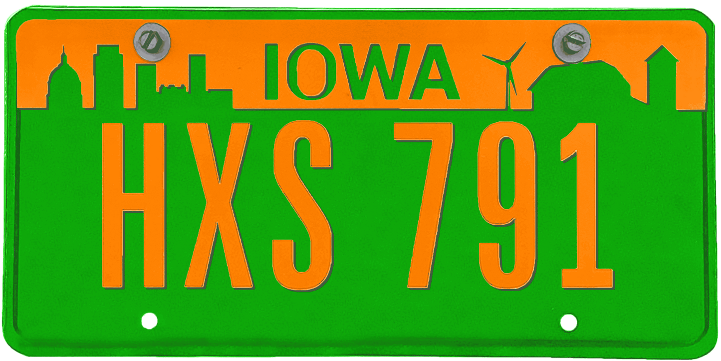 Iowa License Plate Wrap Kit