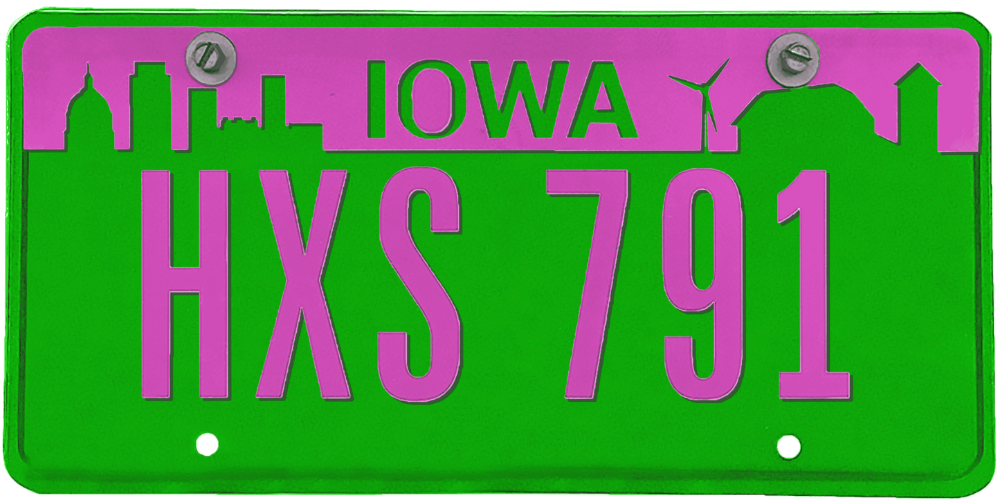 Iowa License Plate Wrap Kit