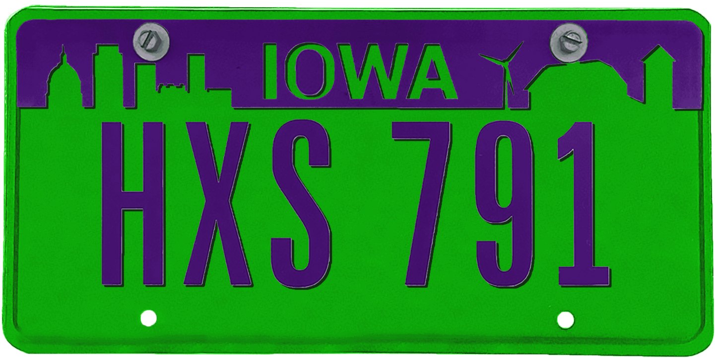 Iowa License Plate Wrap Kit