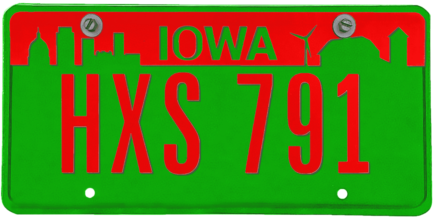 Iowa License Plate Wrap Kit