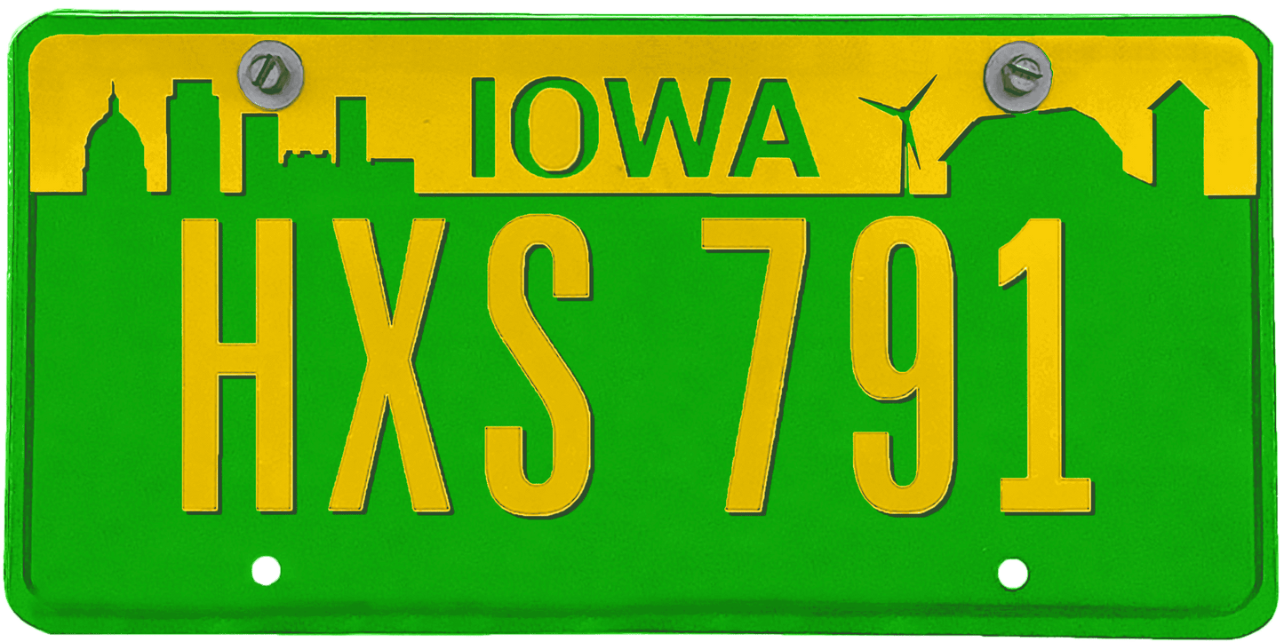 Iowa License Plate Wrap Kit