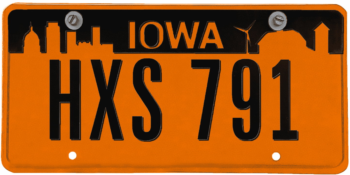 Iowa License Plate Wrap Kit