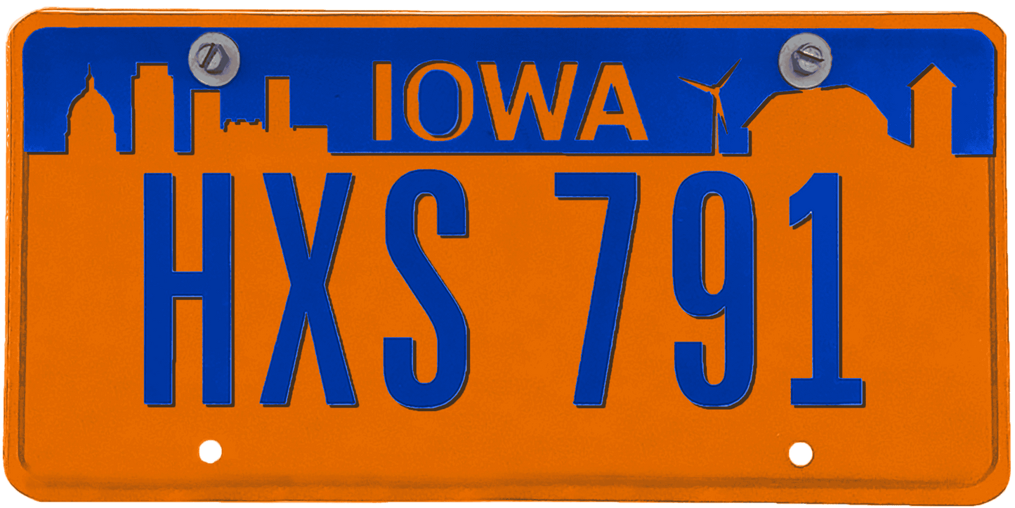 Iowa License Plate Wrap Kit