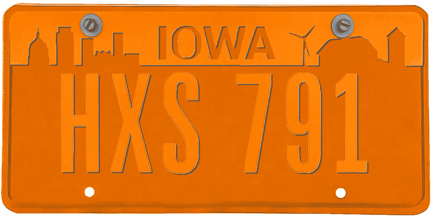 Iowa License Plate Wrap Kit