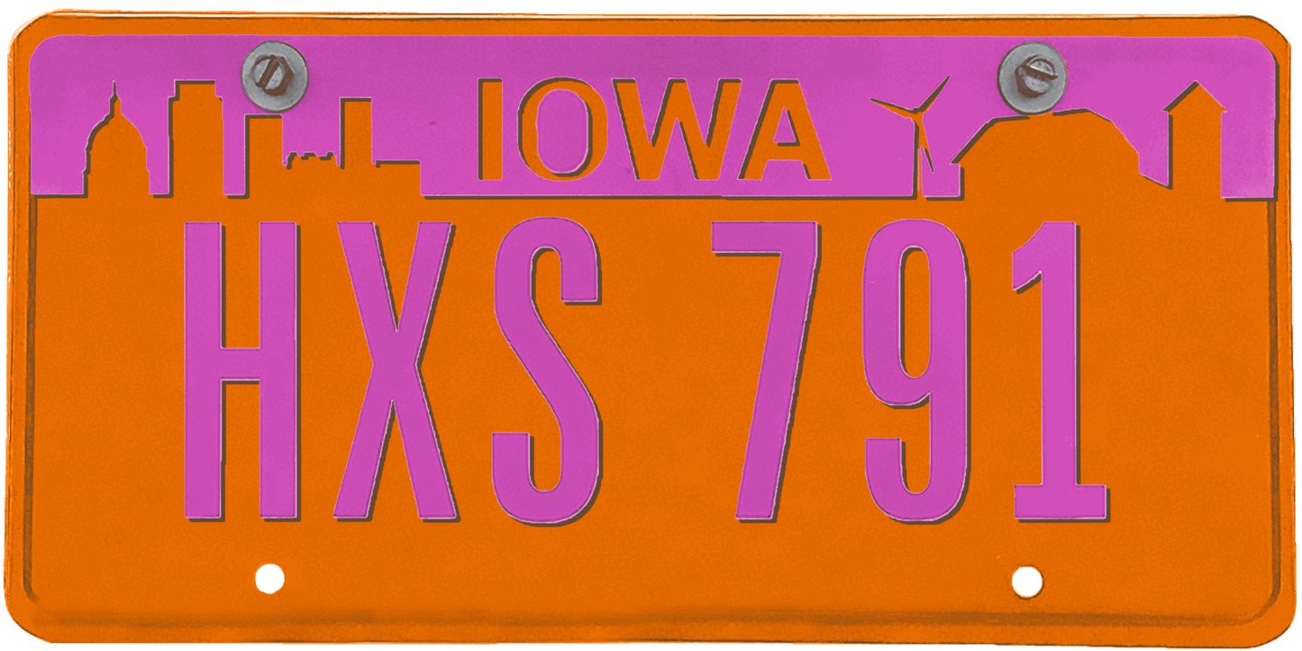 Iowa License Plate Wrap Kit