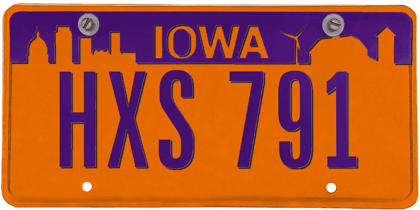 Iowa License Plate Wrap Kit