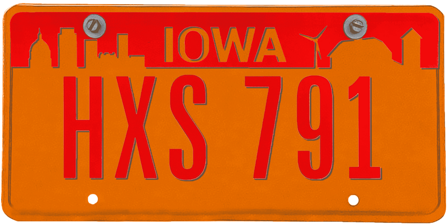 Iowa License Plate Wrap Kit