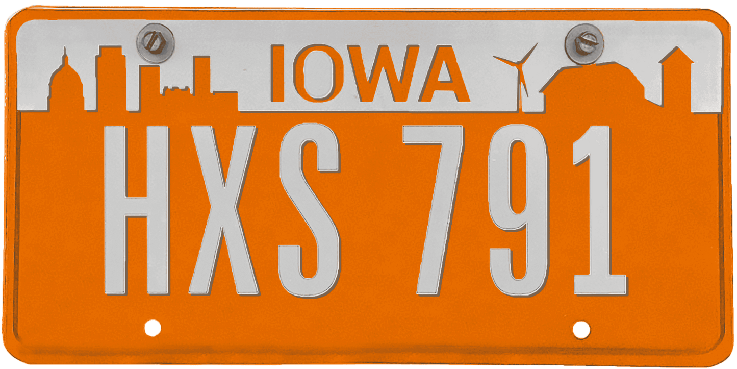 Iowa License Plate Wrap Kit