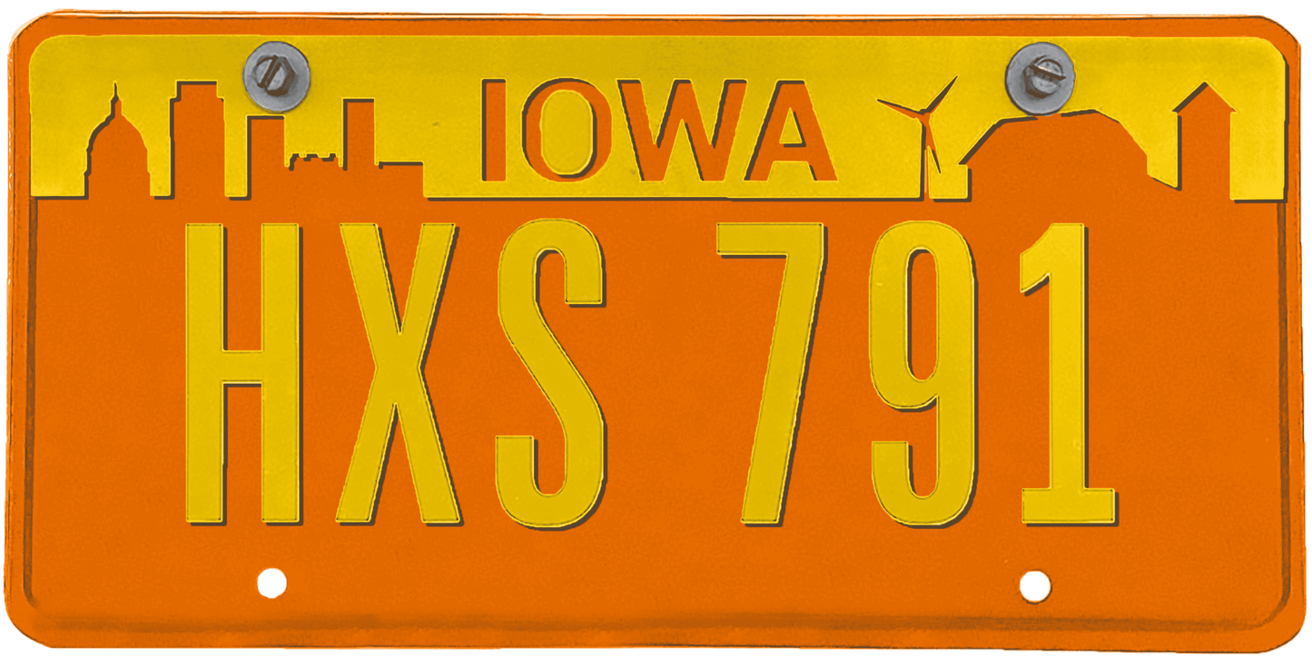 Iowa License Plate Wrap Kit