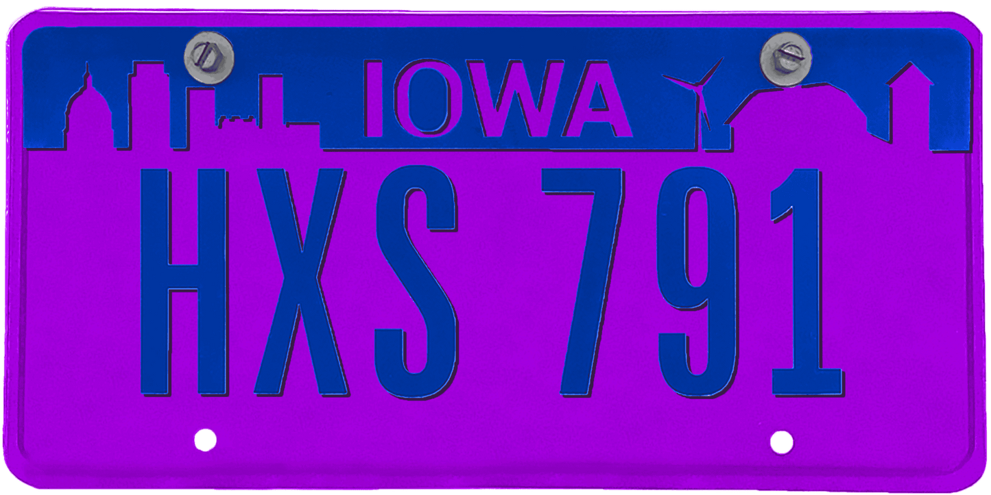 Iowa License Plate Wrap Kit