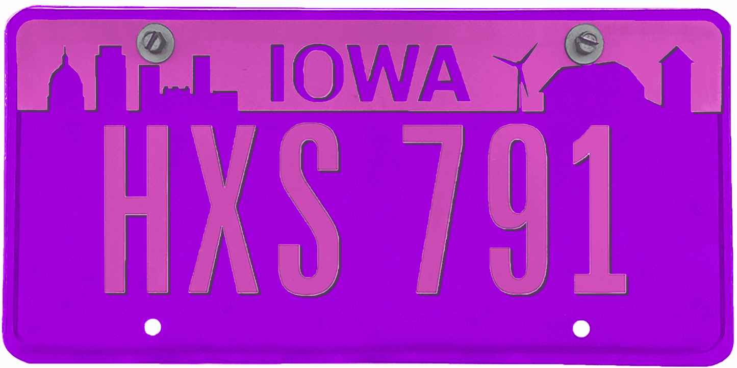 Iowa License Plate Wrap Kit