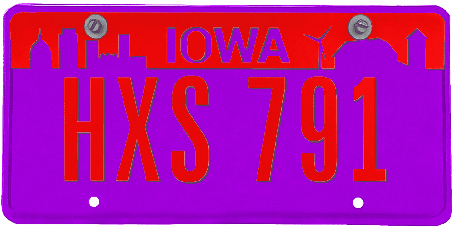 Iowa License Plate Wrap Kit